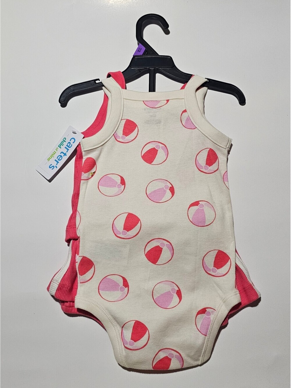 Carter's Baby Girl 3-Piece Tank Top and Skirt Set with Bodysuit, Pink and Cream,